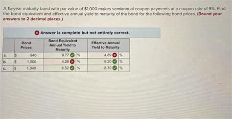 Solved A Year Maturity Bond With Par Value Of Chegg