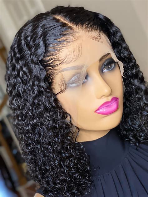 1361 Peluca De Cabello Humano De Onda Profunda Con Encaje Delantero