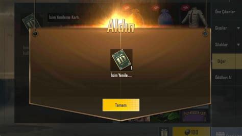 PUBG Mobile isim değiştirme kartı nasıl alınır