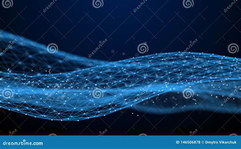 Puntos Y L Neas Abstractos De La Representaci N 3d Fondo De La Tecnolog