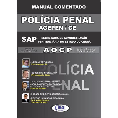 Polícia Penal Agepence sap Manual comentado Apostila ppce 2021