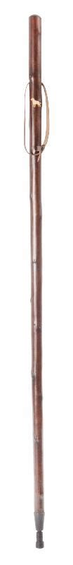 Chestnut Hiking Staff With Labrador Retriever Motif Classic Canes