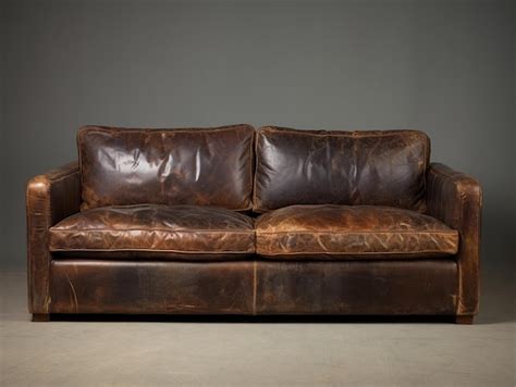 Premium AI Image | A brown leather sofa