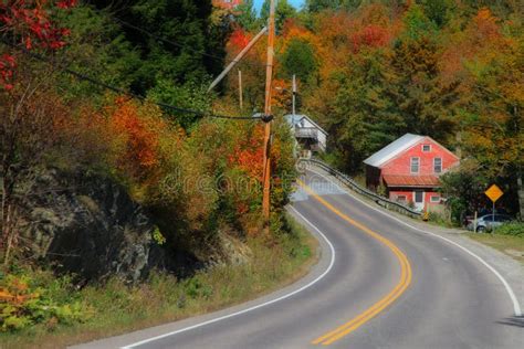 Scenic Drive Across New England Fall Foliage Stock Photo - Image of forest, landscape: 112389056