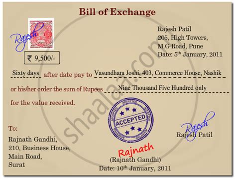 From the Following Details Prepare a Format of Bill of Exchange: - Book ...