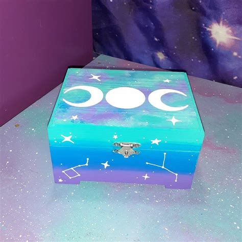 Astrology Moon Jewelry Box Kawaii Goth Triple Sign Horoscope Etsy