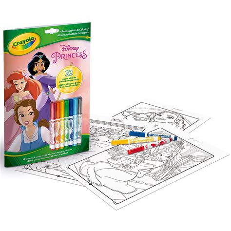 Crayola Disney Princess Activity Book With Markers Multicolor Kidinn