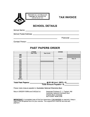 Fillable Online Past Paper Order Form 2006 Doc Fax Email Print PdfFiller