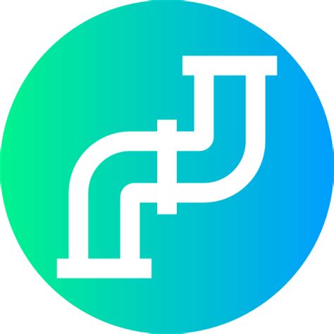 pipeline super basic straight circular icon