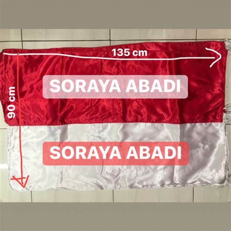 Jual BENDERA MERAH PUTIH 90 X 135 BAHAN KATUN SATIN Jakarta Selatan