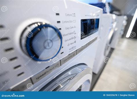 Closeup of a Control Panel of Modern Washing Machine Stock Photo ...