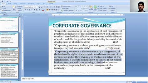 Corporate Governance Part 1 Meaning Nature Scope Needs Of