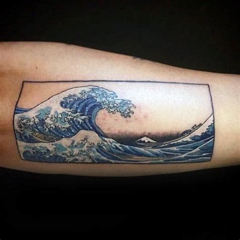 Cool Japanese Wave Tattoo Designs For Men