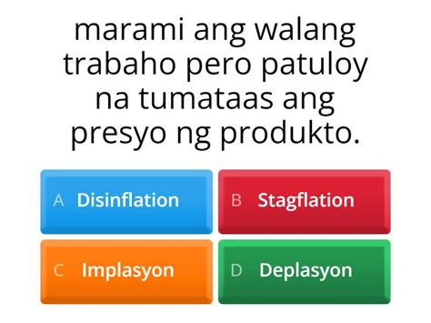 Antas ng Implasyon Questionário