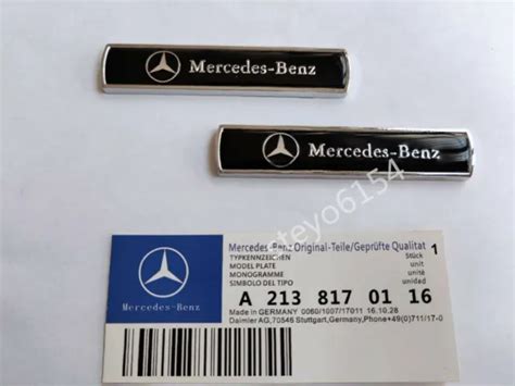 Metal D X Mercedes Benz Logo Car Side Emblem Badge Sticker Fender