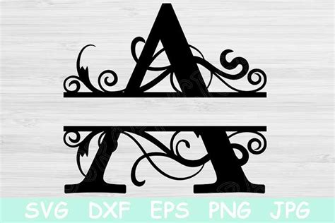 Papercraft Craft Supplies & Tools Split Letters Svg Royal Monogram Svg Personalization Font Svg ...