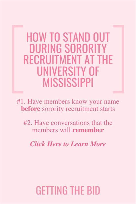 HOW TO GET A BID AT THE UNIVERSITY OF MISSISSIPPI OLE MISS Sorority