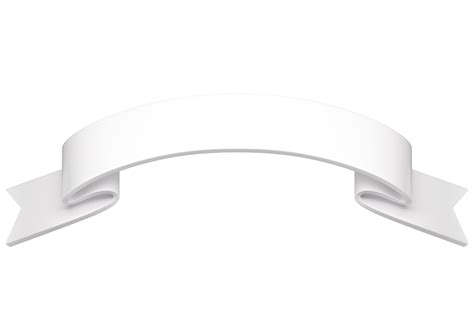 D Label Ribbon Glossy White Blank Plastic Banner For Advertisment