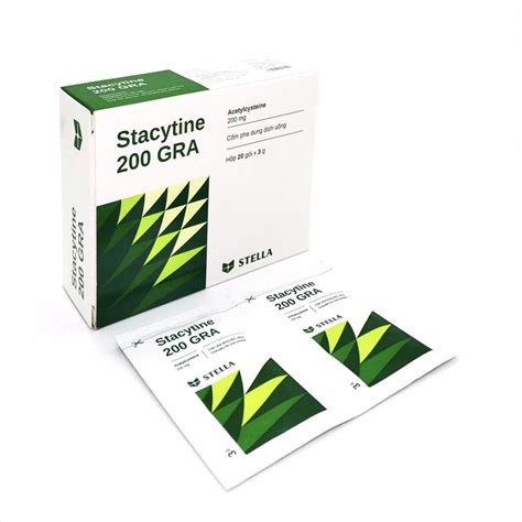 STACYTINE 200 GRA gói STELLA Hộp 20 gói x 3g Nhà Phân Phối Dược VMOD