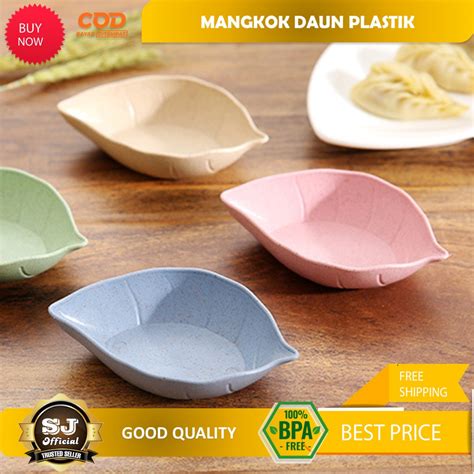 Jual Mangkok Daun Kecil Plastik Mangkok Saos Kecap Sambal Mangkuk