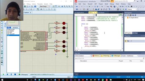 Atmel Studio programación y Simulación de un semáforo en Atmel Studio