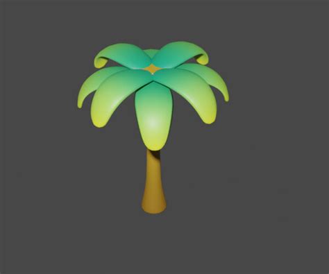 Artstation Stylized Palm Tree Game Assets