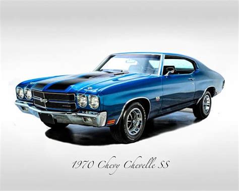 Classic Cars 1970 Chevy Chevelle Ss Muscle Car Print Etsy In 2024