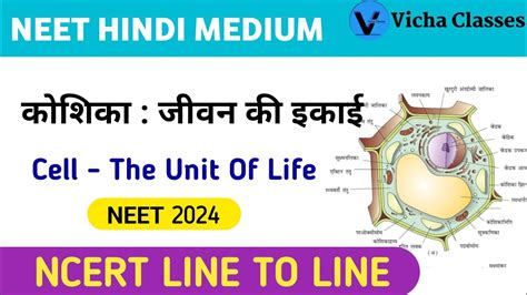 Cell The Unit Of Life कोशिका जीवन की इकाई Neet 2024 Ncert Hindi