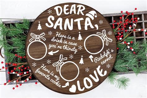 Dear Santa Tray SVG Bundle Cookie For Santa Plate SVG Etsy