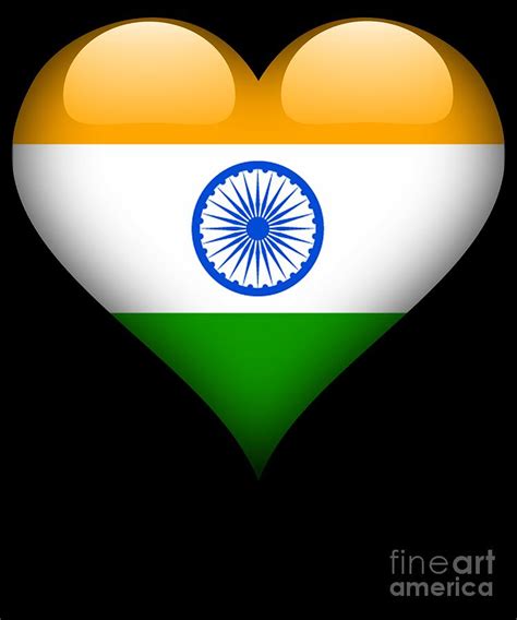 Heart India Flag Digital Art By Jose O Fine Art America