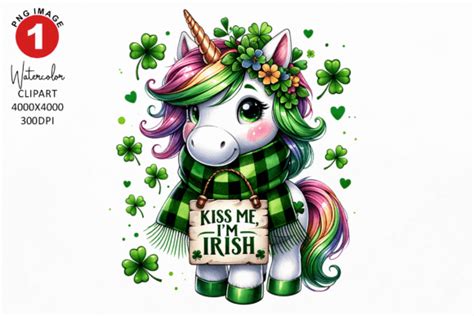 Cute Unircorn St Patricks Day Clipart Graphic By Thedigitalstore247 · Creative Fabrica