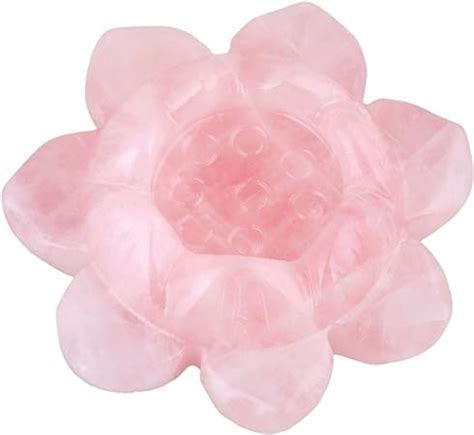 Amazon Mookaitedecor Rose Quartz Carved Gemstone Lotus Flower