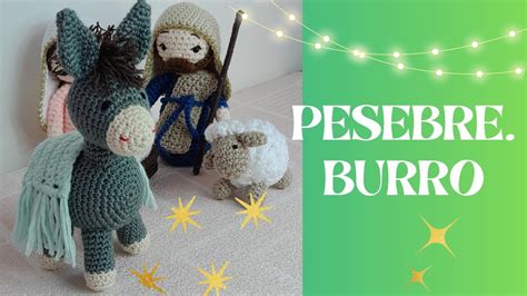 Burrito Tejido A Crochet Para Pesebre Burro Amigurumi Para Pesebre