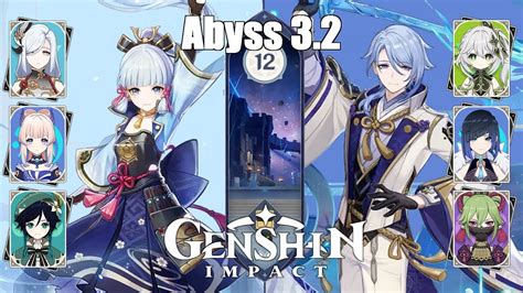 Genshin Impact Ayaka Freeze And Ayato Hyperbloom Abyss 3 2 Floor 12