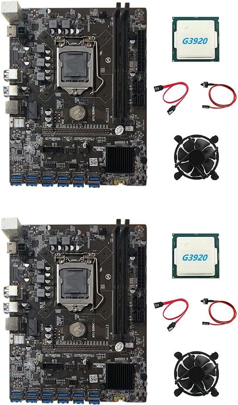 Yessetry 2 X B250C BTC Mining Motherboard Mit G3920 Oder G3930 CPU