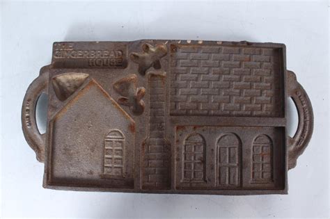 Lot John Wright Co The Gingerbread House Cast Iron Mold