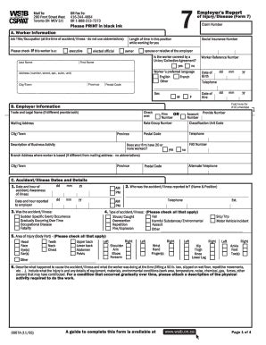 Wsib Form 7 Fill Online Printable Fillable Blank PDFfiller