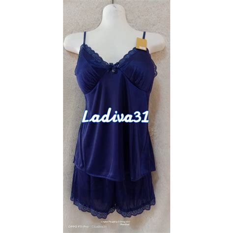 Jual Sale Baju Tidur Lingerie Set Hotpants Atasan Satin Premiun