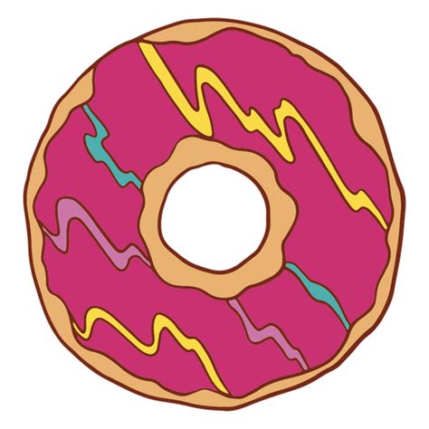 Pink Glazed Donut Color Stroke Png And Svg Design For T Shirts