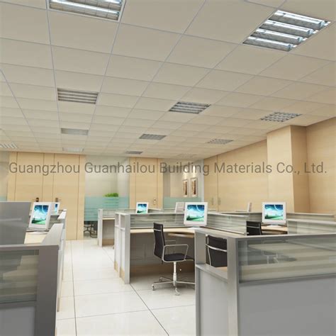 Acoustic False Ceiling Gypsum Suspended Ceiling Tile Lightweight