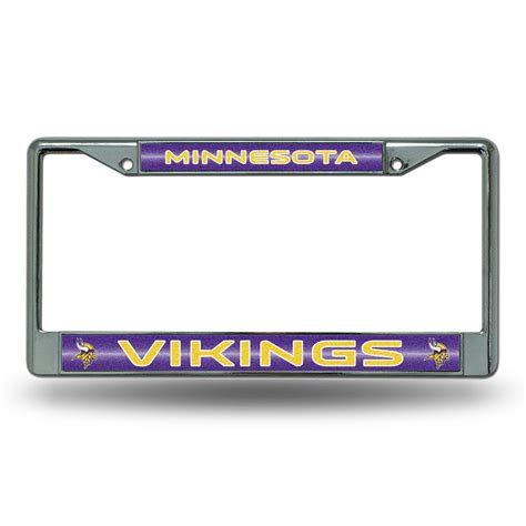 6 X 12 Yellow And Purple Nfl Minnesota Vikings License Plate Cover