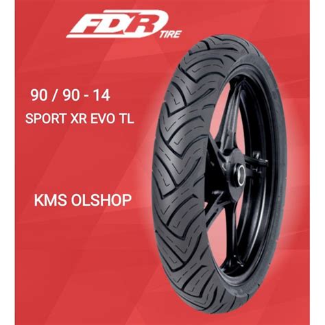 Jual BAN LUAR FDR 90 90 14 SPORT XR EVO TUBLES SPORT XR EVO TL BAN FDR