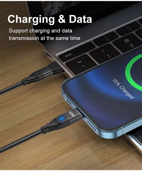 Câble de charge rapide magnétique USB C vers VopeC pour iPhone et