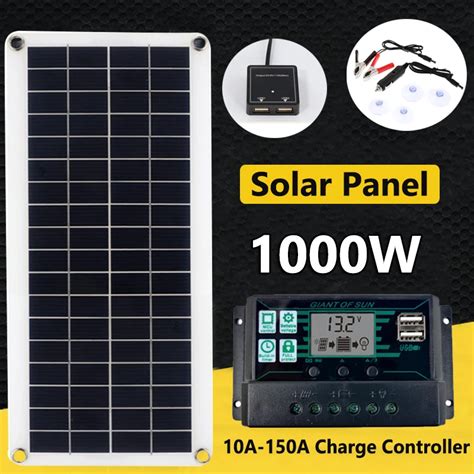 1000W Pannello Solare 12V Celle Solari 60A 150A Controller Kit Piastra