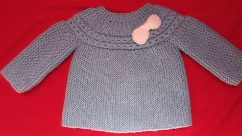 Tuto Tricot Brassière De Bébé Aux Rangs Raccoursis 0 3 Mois 33 Youtube