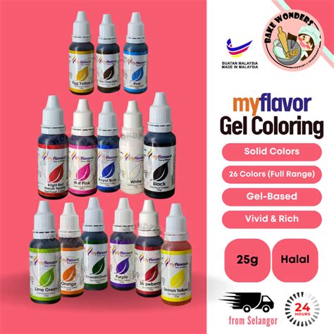 Myflavor Gel Food Colour Pewarna Gel Makanan Food Colouring Edible Gel