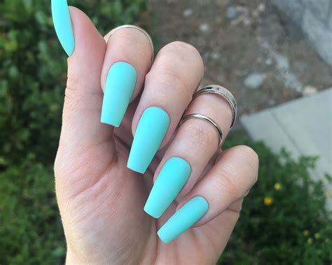 Aqua Blue Acrylic Nails