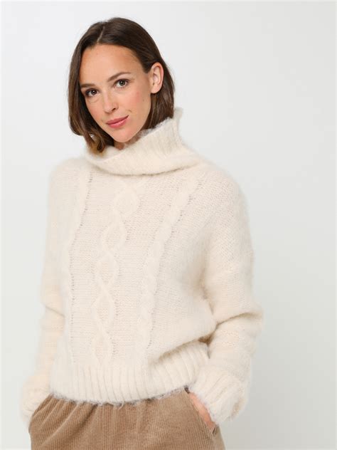 Molly Bracken Pull Ecru Femme Des Marques Vous