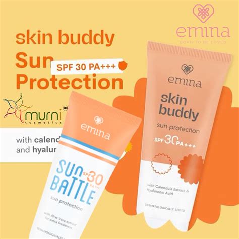 Jual Emina Sun Battle Spf Pa Skin Buddy Sun Protection Spf Pa