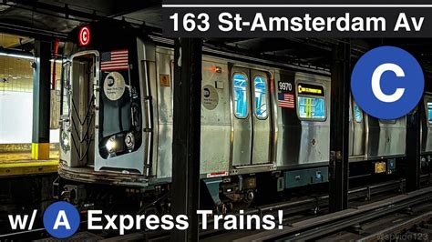 ᴴᴰ⁶⁰ NYC Subway A Exp C Lcl Trains 163rd Street Amsterdam